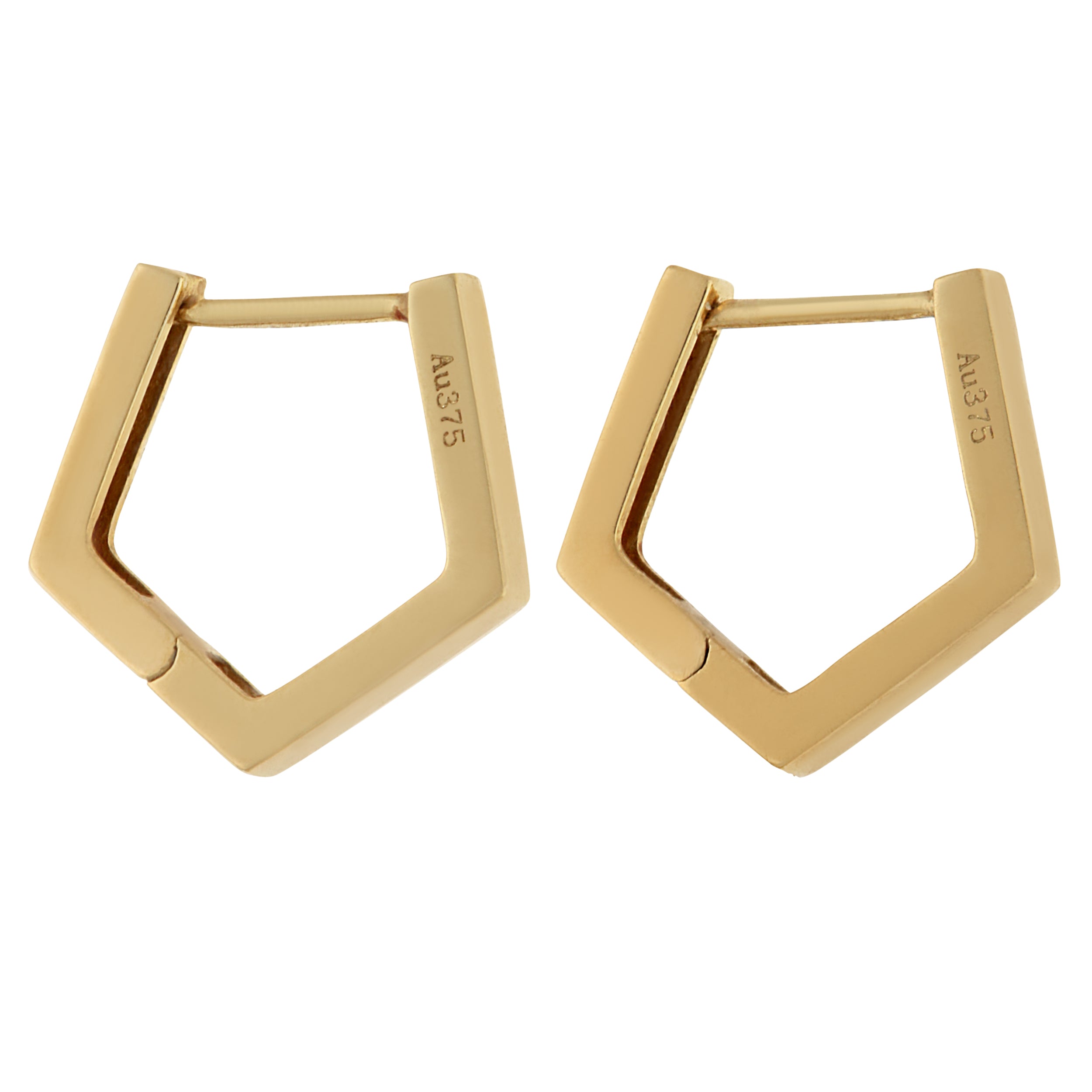 Pentagon 2 Hoop Earrings Chrisaphe