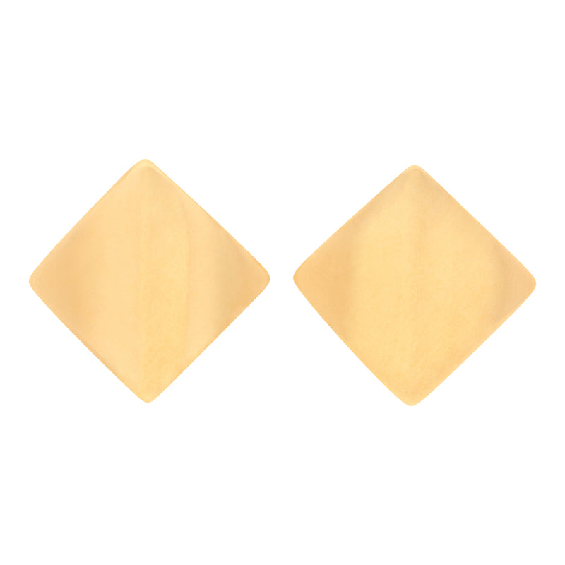 Rhombus Gold Stud Earrings
