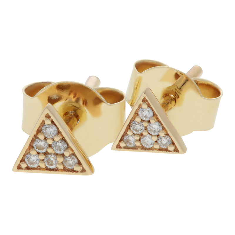 Equilateral Diamond Stud Earrings