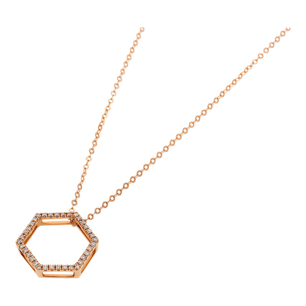 Bihexagon Diamond Necklace