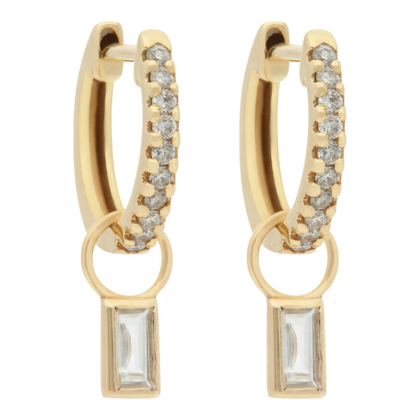 Arc S Diamond Hoop Earrings