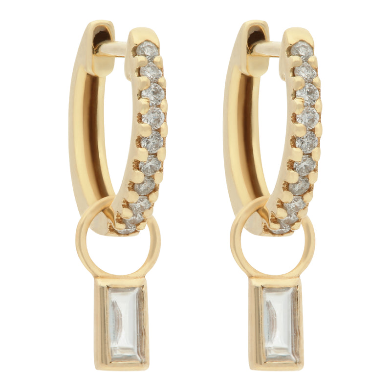 Arc S Diamond Hoop Earrings