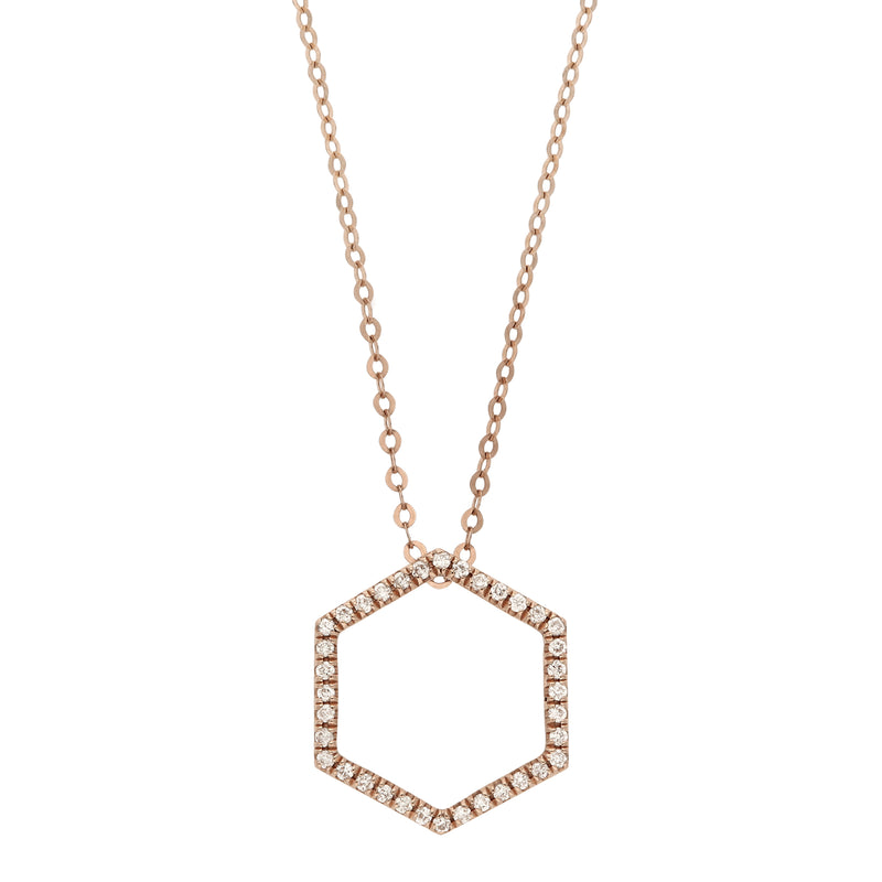 Bihexagon Diamond Necklace
